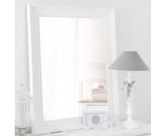 Miroir en bois de paulownia blanc H 90 cm VALENTINE