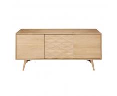 Buffet 3 portes en chêne massif Keops