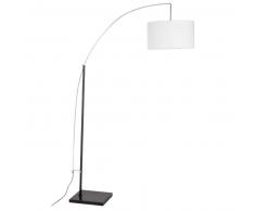 Lampadaire en métal et coton blanc H 202 cm TORINO