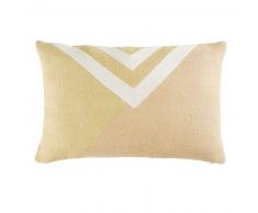 Coussin en jute motifs graphiques 30x50