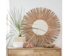 Miroir rond en bois flotté D100
