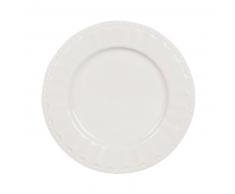 Assiette à dessert en porcelaine blanche