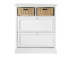 Meuble à chaussures blanc L 80 cm Cottage