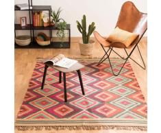 Tapis tressé en laine multicolore 140 x 200 cm ACAPULCO