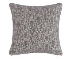 Coussin gris motifs japonais 45x45