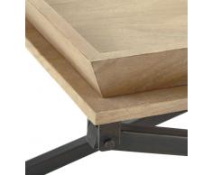 Table basse en manguier et métal L 120 cm Hippolyte
