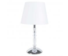 Lampe en métal et abat-jour blanc