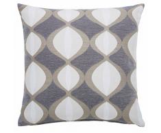 Coussin gris motifs bicolores 45x45cm TWIGGY