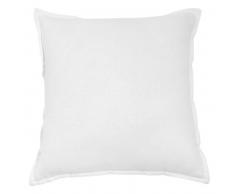 Coussin en lin lav&eacute; blanc 45x45