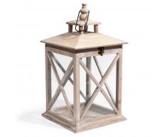 Lanterne en bois H 46 cm CONSTANCE