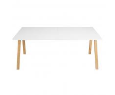 Table à manger extensible 8 à 10 personnes blanche L200/245 Ghost