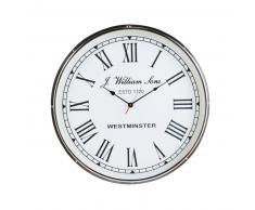 Horloge en m&eacute;tal chrom&eacute;