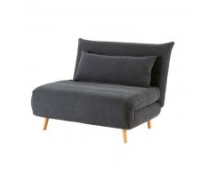 Banquette convertible 1 place gris anthracite Nio