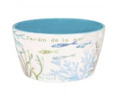 Saladier en fa&iuml;ence bleue