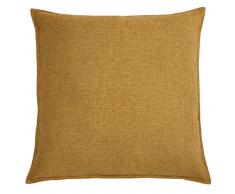 Coussin en tissu ocre 60x60