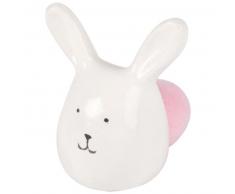 Statuette lapin en céramique blanche H5