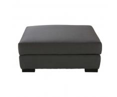 Pouf de canap&eacute; modulable en coton gris ardoise Terence