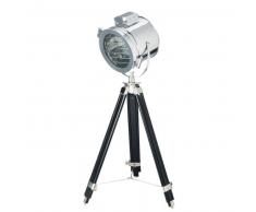 Lampadaire trépied en métal chromé H128