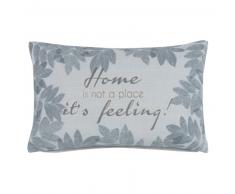 Housse de coussin en coton gris imprimée 30x50