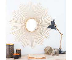 Miroir rond en métal doré D 70 cm SOLEDAD