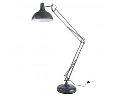 Lampadaire en métal gris H 190 cm DISCO