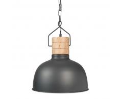 Suspension en m&eacute;tal grise D 32 cm OLGA