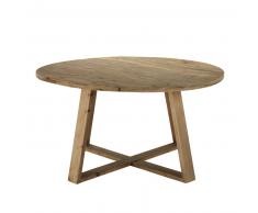 Table à manger 6 personnes en pin recyclé D140 Cappadoce