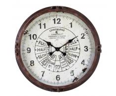 Horloge en m&eacute;tal effet rouille D 72 cm COMPAS