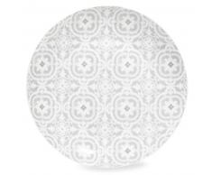 Assiette plate en porcelaine grise CHAMBORD