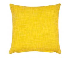 Coussin en coton jaune 50x50