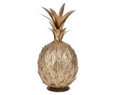 Statuette ananas en métal doré H27