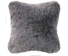 Coussin imitation fourrure grise 45x45