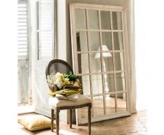 Miroir fen&ecirc;tre en bois blanc H 175 cm ST MARTIN