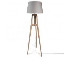 Lampadaire trépied en bois H 160 cm MOLLY
