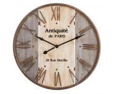 Horloge en sapin et m&eacute;tal