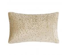 Coussin en tissu doré 40x25