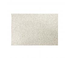 Tapis en cuir de vache argenté motifs graphiques 140x200