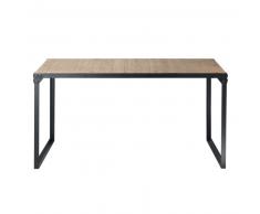 Table à manger indus en sapin et métal 6/8 personnes L140 Docks