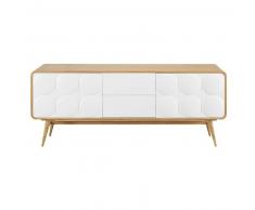 Buffet 2 portes 2 tiroirs blanc Monroe