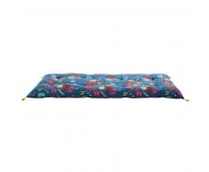 Matelas gaddiposh en coton bleu pétrole motif floral 90x190