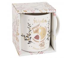Mug renard en porcelaine blanche