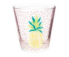 Gobelet en verre imprimé ananas PINEAPPLE