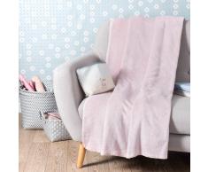 Plaid rose 150 x 230 cm CHANTILLY