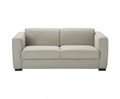 Canap&eacute;-lit 3 places en coton gris clair Berlin