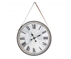 Horloge en m&eacute;tal noir