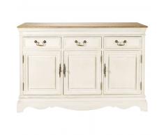 Buffet 3 portes 3 tiroirs crème Léontine