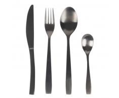 Coffret 24 couverts en inox noir