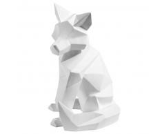 Statuette renard blanc mat H.56cm ARTHUR