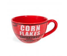 Bol en fa&iuml;ence rouge CAF&Eacute;T&Eacute;RIA