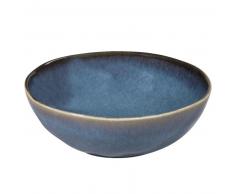 Assiette creuse en faïence bleue TOKYO